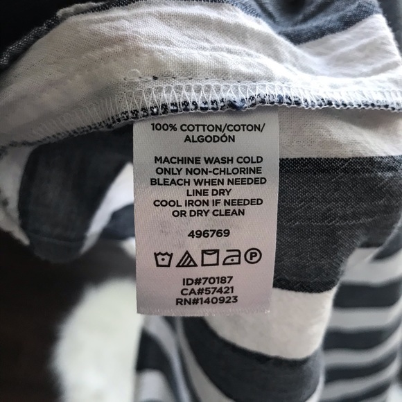 LOFT Striped Tank Top Split Neck Sz Small - Picture 6 of 6